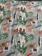 Tissu exclusif en polycoton Panama PAYSAGE INDIEN Motif