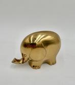 sculptuur, Elegant Mirror-Polished Brass Elephant Figurine –, Huis en Inrichting, Nieuw