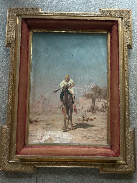Oostenrijkse school (XIX) - Cavaliere su dromedario, Antiquités & Art, Art | Peinture | Classique