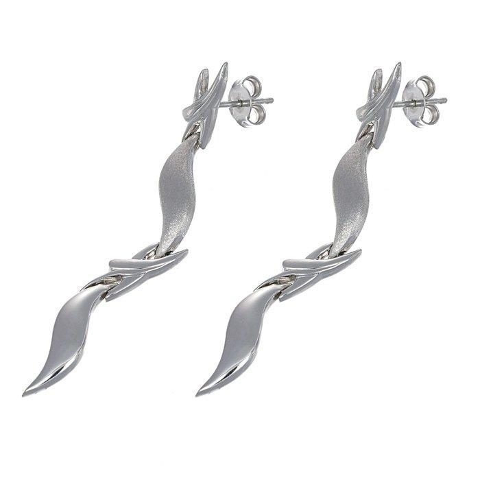 Oorbellen - 18 karaat Witgoud, Handtassen en Accessoires, Oorbellen