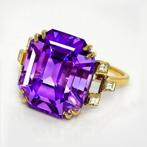 Zonder minimumprijs - Ring - 14 karaat Geel goud, HRD 15,00, Nieuw