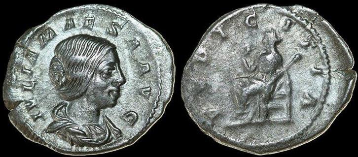 Ad 218-224 n Chr Julia Maesa augusta, Ad 218-224/5 Ar Den..., Postzegels en Munten, Munten en Bankbiljetten | Verzamelingen, Verzenden