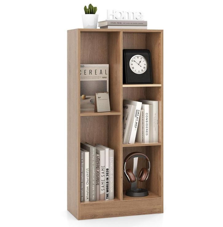 2dekans | Coast Boekenkast 50x24x104 cm – 5 Vakken Staand, Huis en Inrichting, Kasten | Boekenkasten, Ophalen of Verzenden