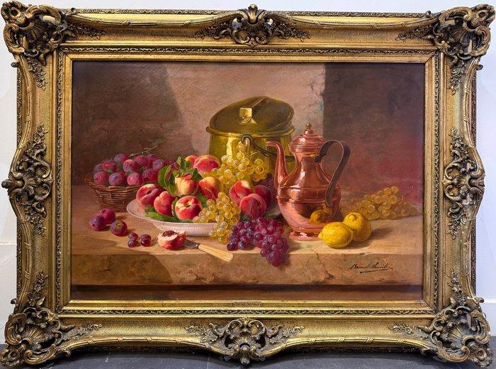 Alfred Brunel De Neuville (1852-1941) - Les Fruits dAutomne, Antiek en Kunst, Kunst | Schilderijen | Klassiek