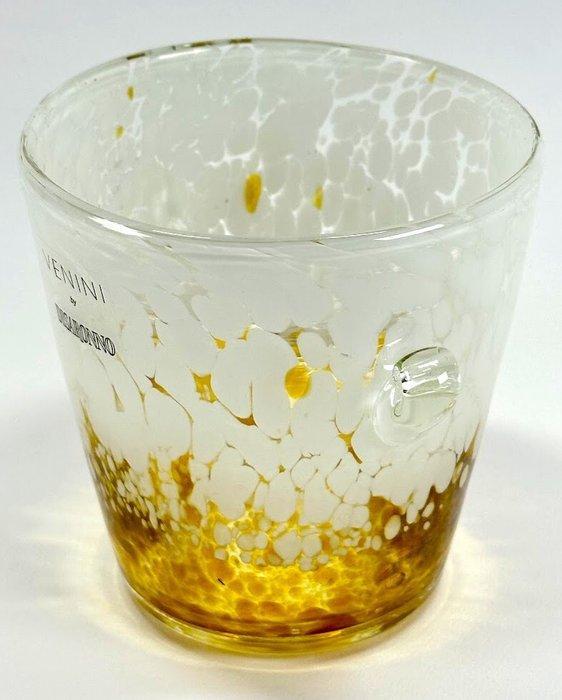 Venini - Vaas - Vetro Ambra e Bianco lattico – Murano,, Antiek en Kunst, Curiosa en Brocante