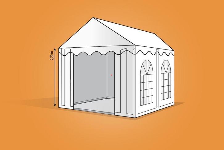 Ambisphere | 4x4m XXL | 2,20m WIT TRANSPARANT, Tuin en Terras, Partytenten, Partytent, Nieuw