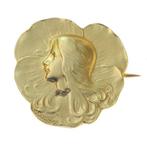 Art Nouveau anno 1900 - Broche - 18 karaat Geel goud Diamant