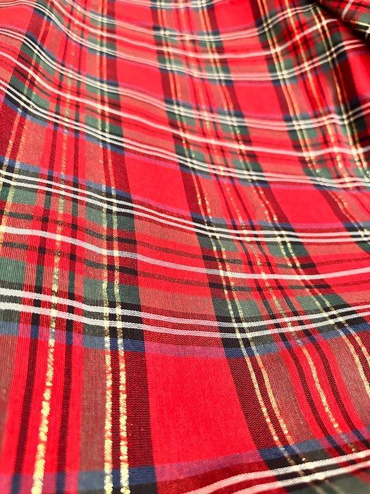 Elegante stof met een rood ruitpatroon, typisch voor, Diversen, Kerst