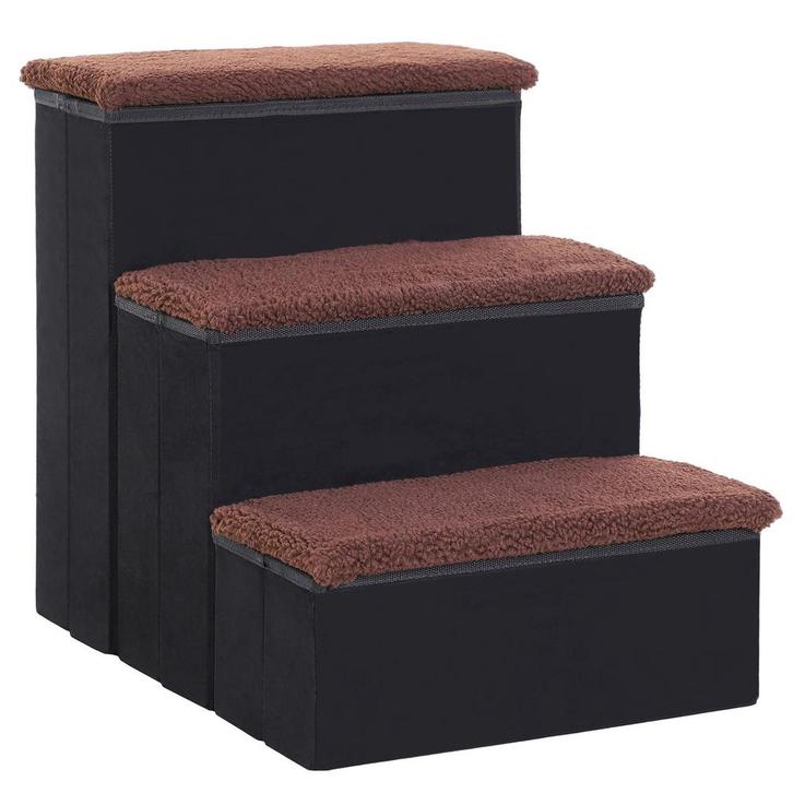 Huisdierentrap - PetPal - Opvouwbaar – 3 treden - Zwart, Dieren en Toebehoren, Honden-accessoires, Nieuw, Ophalen of Verzenden