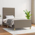 vidaXL Bedframe met hoofdeinde stof taupe 80x200 cm, Verzenden, Nieuw