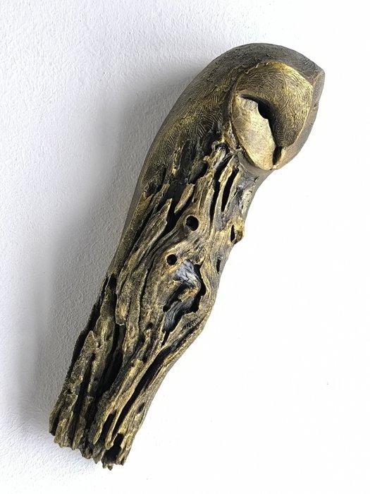 Federico Alibrio - Bronze Wood Barn Owl, Antiek en Kunst, Kunst | Designobjecten