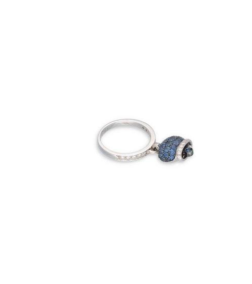 Chantecler - Ring - 18 karaat Witgoud Saffier, Handtassen en Accessoires, Ringen
