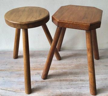 Pied de table - Bois - Deux petites tables dappoint en bois