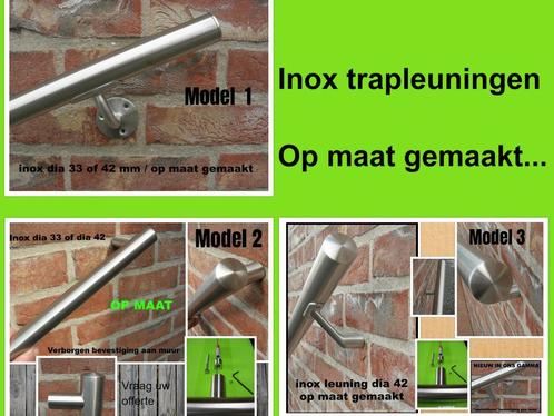 Uw inox trapleuning OP MAAT - rvs leuning - inox leuningen, Doe-het-zelf en Bouw, Ladders en Trappen, 4 meter of meer, Nieuw, Trap