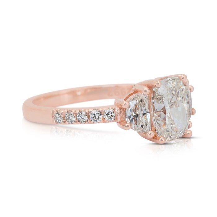 Zonder minimumprijs - Ring - 18 karaat Roségoud - 2.16ct., Bijoux, Sacs & Beauté, Bagues