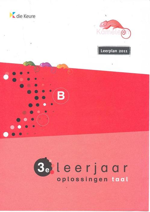 Kameleon Oplossingen Taal A 3e Leerjaar (zie omschrijving), Boeken, Schoolboeken, Verzenden