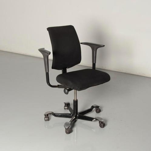 HAG H05 bureaustoel, zwart, 2D armleggers., Huis en Inrichting, Bureaustoelen, Gebruikt, Ophalen of Verzenden