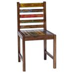 vidaXL Eetkamerstoelen 2 st massief gerecycled hout, Huis en Inrichting, Verzenden, Nieuw