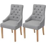 vidaXL Eetkamerstoelen 2 st stof lichtgrijs, Huis en Inrichting, Verzenden, Nieuw