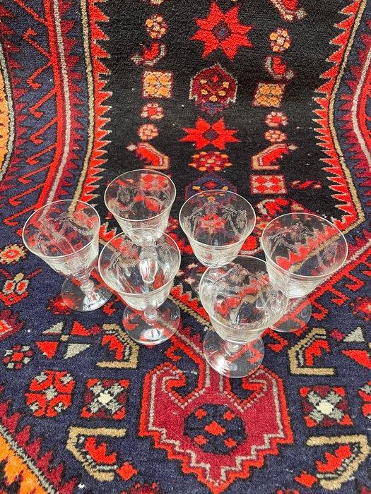 Drinkservies voor 6 (18) - Kristal - Champagneglazen, Antiek en Kunst, Antiek | Meubels | Tafels