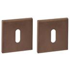 Intersteel sleutelrozetten verdekt 53x53x6mm pvd brons, Doe-het-zelf en Bouw, Ophalen of Verzenden, Nieuw