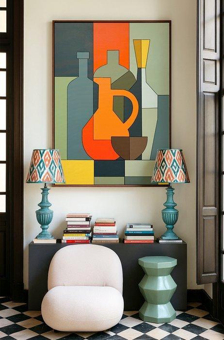 Alejandro Gonzalez - Bodegones Geométricos 56 - XL - (NO, Antiek en Kunst, Kunst | Schilderijen | Modern