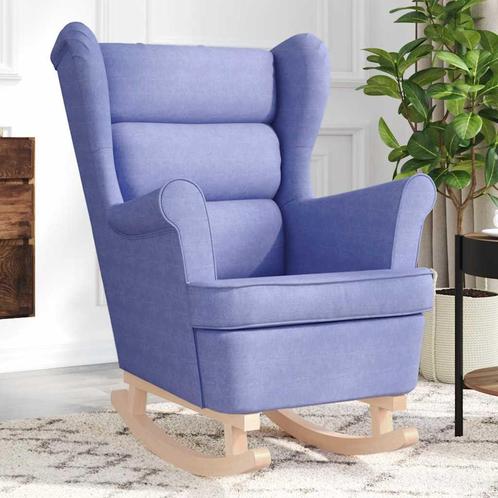vidaXL Schommelstoel 74x90x102 cm stof jeansblauw, Huis en Inrichting, Fauteuils, Nieuw, Verzenden