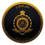 Niue. 2 Dollars 2023 1oz Niue Silver Scottish Unicorn Black