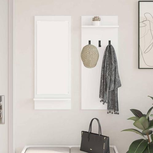 vidaXL Wandgemonteerde kapstok Wit 70 x 10 x 90 cm Bewerkt, Huis en Inrichting, Kasten | Wandmeubels, Nieuw, Verzenden