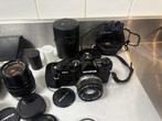Olympus OM-2 Spot/Program + 3 objectifs + acc. | Analoge, Audio, Tv en Foto, Fotocamera's Analoog, Nieuw