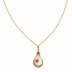 Collier - 14 carats Or jaune Diamant (Naturelle), Handtassen en Accessoires, Kettingen, Nieuw
