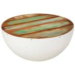 vidaXL Salontafel rond Ø 50x24 cm massief gerecycled hout, Huis en Inrichting, Verzenden, Nieuw