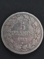 Belgique. Léopold Ier. 5 Francs 1833 (Sans Prix de Réserve)