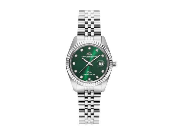 Veiling - Christophe Duchamp Elysees - Green Sunray, Handtassen en Accessoires, Horloges | Heren