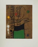 Joan Miro (1893-1983) - Femme en robe verte et oiseau