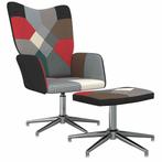 vidaXL Relaxstoel met voetenbank patchwork stof, Maison & Meubles, Fauteuils, Verzenden