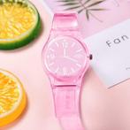 Transparant Candy Jelly Horloge Dames - Waterdicht Siliconen, Verzenden