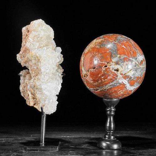 NIET-RESERVEPRIJS - Prachtig paar Quartz Calciet Kristalpunt, Antiek en Kunst, Kunst | Designobjecten