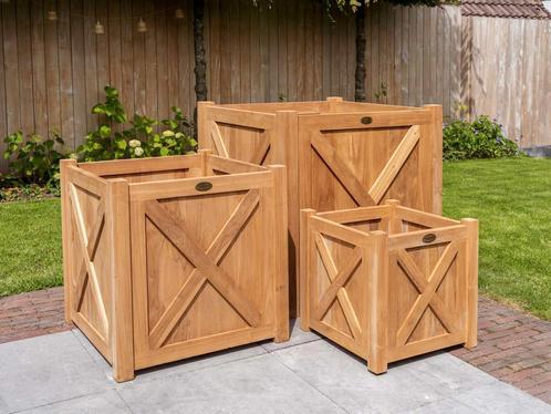 Houten plantenbak voor buiten | ruime collectie, Tuin en Terras, Bloembakken en Plantenbakken, 30 tot 60 cm, Minder dan 60 cm