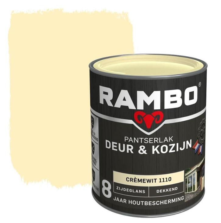 Rambo Pantserlak Deur en Kozijn Crèmewit 1.5L, Doe-het-zelf en Bouw, Verf, Beits en Lak, Nieuw, Verzenden