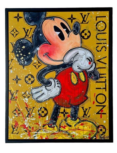 MoonTje - Mickey is Thinking., Antiek en Kunst, Kunst | Schilderijen | Modern