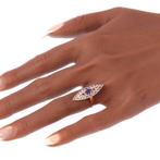 Bague - 18 carats Or jaune - Strass grenat antique 1900, Nieuw