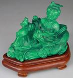 Grote beeldje sculptuur Kwanyin en Draak - Beeld - Houten, Antiek en Kunst