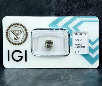 1 pcs Diamant (Natuurlijk gekleurd) - 1.15 ct - Fancy light