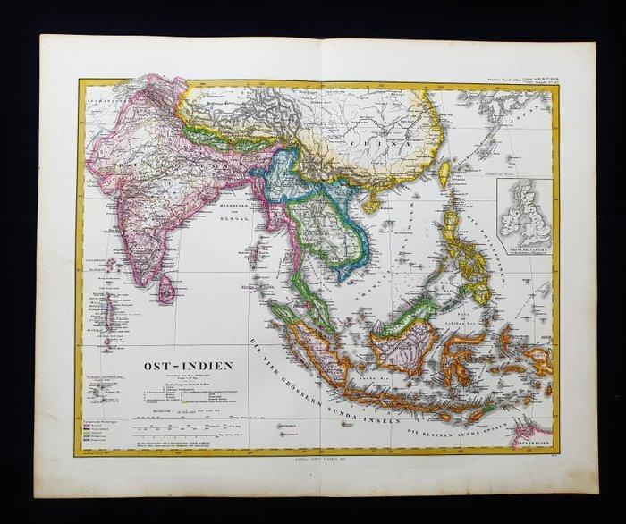 Azië - Oost-Indië / Filipijnen / Java / Sumatra / India /, Boeken, Atlassen en Landkaarten