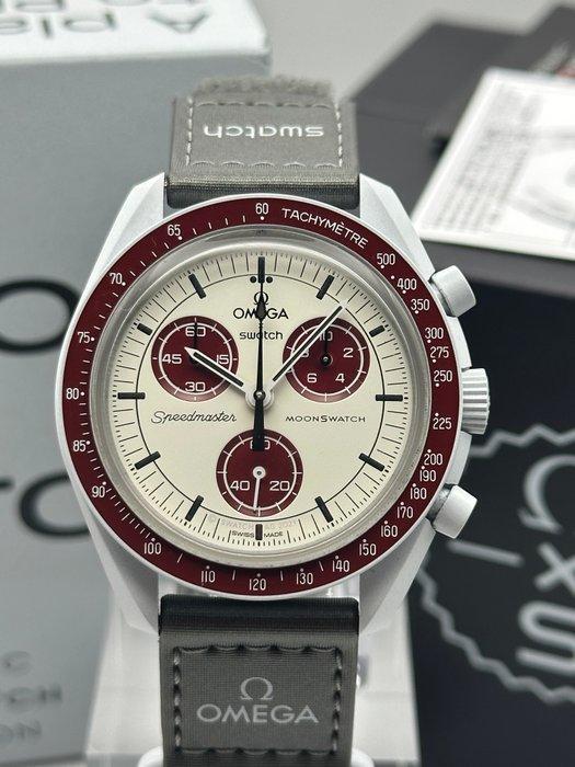 Omega x Swatch - MoonSwatch - Mission to Pluto - Zonder, Handtassen en Accessoires, Horloges | Heren
