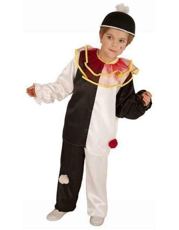 Pierrot clown kostuum voor kinderen, Hobby en Vrije tijd, Feestartikelen, Ophalen of Verzenden