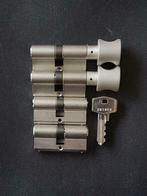 4 gelijk sluitende cilinders 2 knop+2 gewoon skg** 6 sleutel, Verzenden, Nieuw, Koper of Messing, Slot