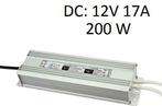 LED Strip voeding - 12V - 17A - 200W - waterdicht, Nieuw, Ophalen of Verzenden