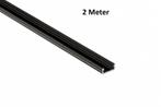 LED Profiel 2 meter - 6.3x16mm DESIGN D - ZWART, Verzenden